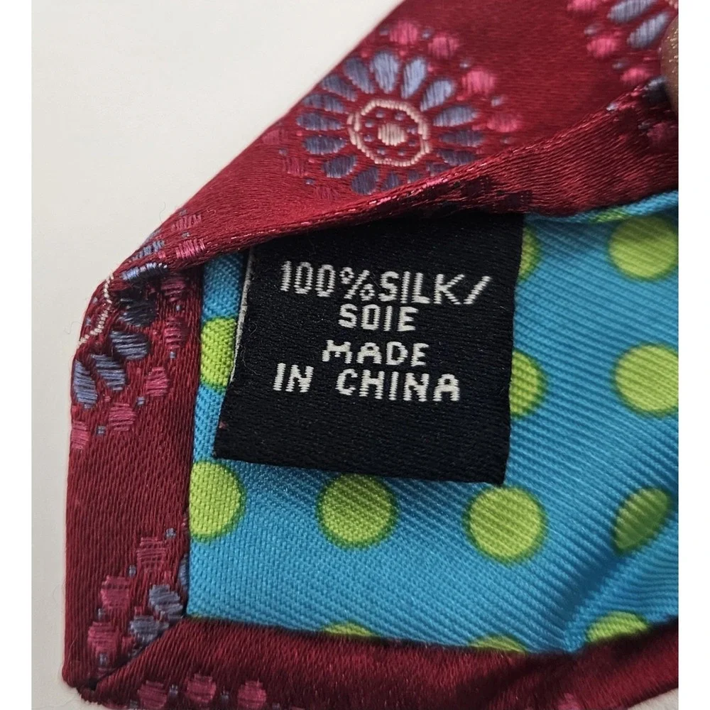 Lot Of 3 Ted Baker Silk Ties Floral Paisley Vibrant